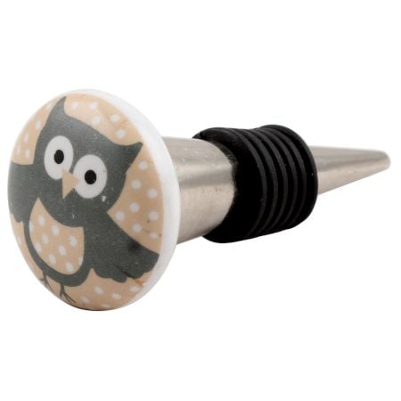 Owl Ceramic Wine Stopper